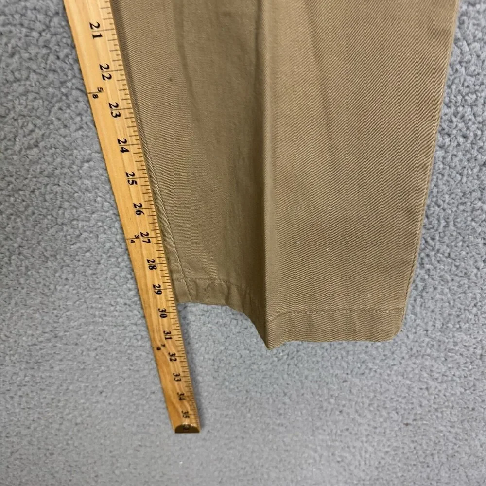 Polo Ralph Lauren Pants Mens‎ 38x30 Brown Andrew Chino Cotton Pleated Pocket
